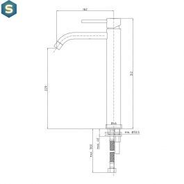 Змішувач для раковини високий Paffoni Light без донного клапана white matt LIG081BO, Белый матовый