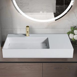 Умивальник Rea Archi 75 white накладний підвісний REA-U4300, Білий