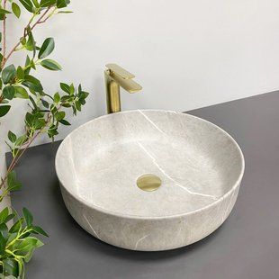 Умывальник (раковина) VBI BARI GREY STONE MATT накладной, Каппучино