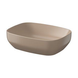 Умивальник на стільницю Cersanit Larga прямокутний 50x38 коричневий матовий K677-063