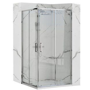 Душевая кабина Rea Punto 80x100 REA-K1889, Хром, Универсальная, прозрачный