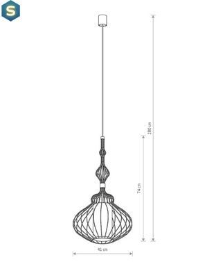 Подвесной светильник Nowodvorski 8866 Abi E27 1x40W IP20 Bl