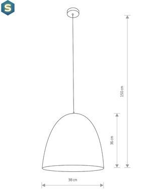 Підвісний світильник Nowodvorski 10318 Egg M E27 1x40W IP20 Bl