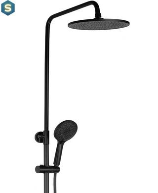 Душевая система Rea Avalon black с изливом REA-P8811, Черный матовый