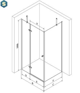 Душова кабіна Mexen Roma 90x80 black MEX-854-090-080-70-00, Черный матовый, Універсальна, чорний матовий