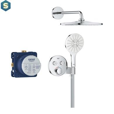 Душевая система скрытого монтажа термостатическая Grohe QuickFix Precision SmartControl 34877000, Хром