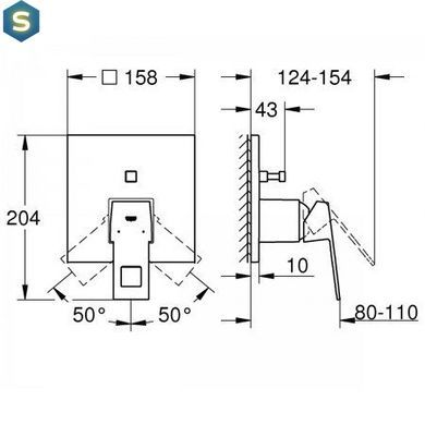 Смеситель для душа Grohe Eurocube 24062000