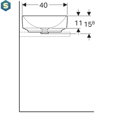 Умывальник Geberit Variform 55x40 500.779.01.2, Белый