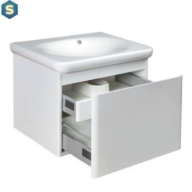 Тумба з умивальником Devit Fly new підвісна 60 см, біла 0020120W, Білий