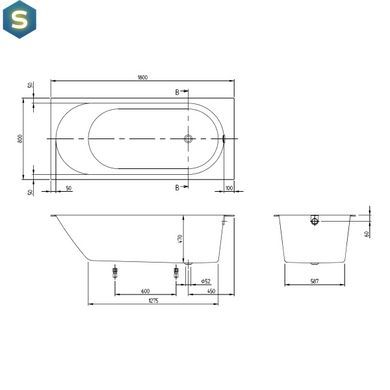 Ванна кварилова Villeroy & Boch Oberon 2.0 180x80 UBQ181OBR2DV-01