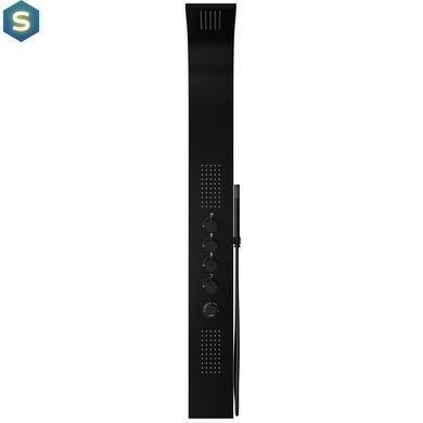 Душова панель Corsan Samsara black LED S003MBLLED, Нержавіюча сталь