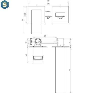 Змішувач для умивальника Topaz Lexi TL 21235-H57A-W, Білий