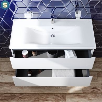 Тумба с умывальником Am.Pm X-Joy подвесная 100 см 2 ящика белый M85-FHX1002-WC1002WG38, Белый