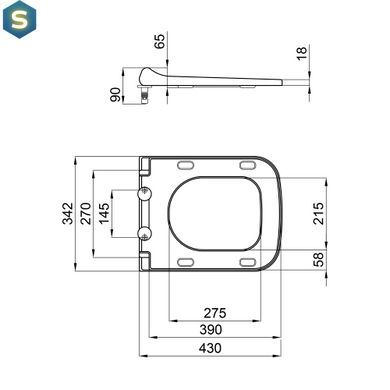Сидіння для унітаза Qtap (Tern) з мікроліфтом Slim QT99HY2238W, Білий