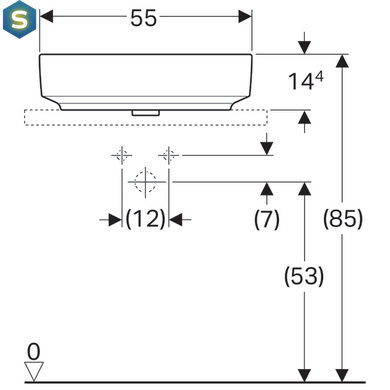 Умывальник Geberit Variform 55x40 500.779.01.2, Белый