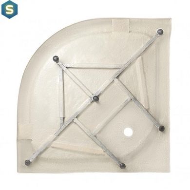 Душовий піддон Kapielka ST90x90х14 низький, квадратний, діаметр зливу 52 мм Lidz, Білий