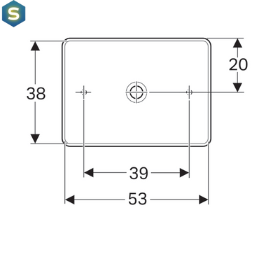 Умывальник Geberit Variform 55x40 500.779.01.2, Белый