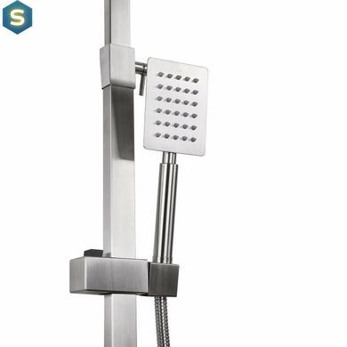 Душевая система Platinum с изливом 05 EAZ (9207) нержавеющая сталь, Нержавеющая сталь