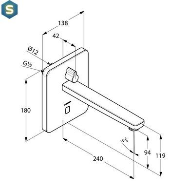 Смеситель для умывальника Kludi Zenta 3840005, Хром