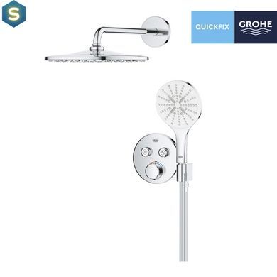 Душевая система скрытого монтажа термостатическая Grohe QuickFix Precision SmartControl 34877000, Хром