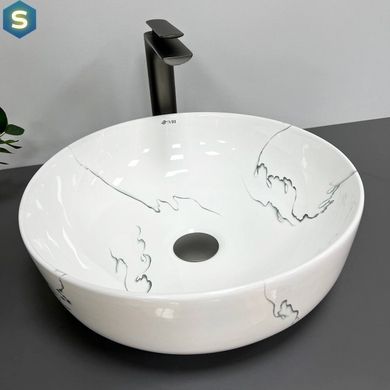 Умивальник (раковина) VBI BARI S MARMO GLOSSY накладний, Мармур