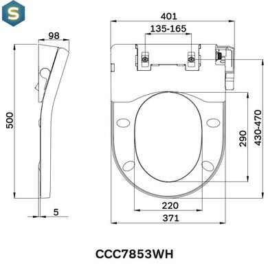 Электронная крышка-биде AM.PM Clean Care CCC7853WH, Белый