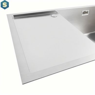 Кухонная мойка нержавейка Platinum Handmade 78х50 R (одно отверстие, квадратный сифон, 3,0/1,0 мм), Нержавеющая сталь