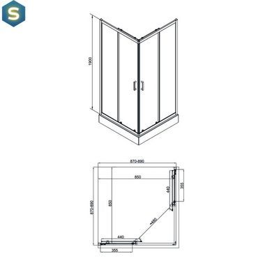 Душевая кабина Qtap Taurus CRM1099SC6 Clear, Хром, прозрачный, хром