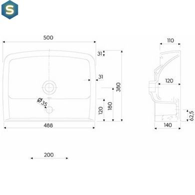 Раковина Kolo Rekord 50X38 K91952000