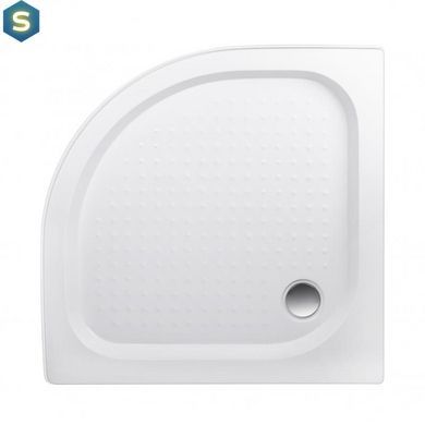 Душовий піддон Kapielka ST90x90х14 низький, квадратний, діаметр зливу 52 мм Lidz, Білий