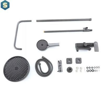 Душевая система Frap F2475-9, Графитовый хром