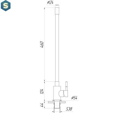 Смеситель для кухни Globus Lux Alpen SBT1-203SB-BB, Черный матовый