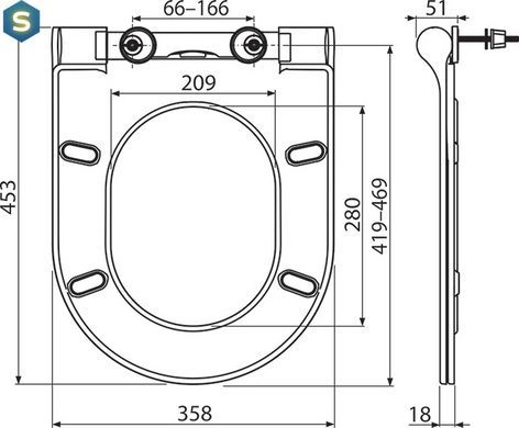 Сидение для унитаза Ravak Chrome Slim X01550, Белый