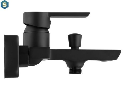 Змішувач для ванни Rea Argus black настінний з виливом REA-B6407, Черный матовый