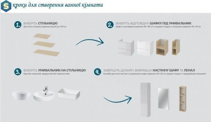 Столешница Cersanit Moduo 100 см дуб, Дуб