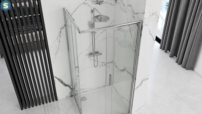 Душевая кабина Rea Punto 80x100 REA-K1889, Хром, Универсальная, прозрачный