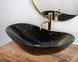 Умивальник Rea Royal 60 накладний marble black matt REA-U7478, Черный матовый