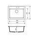 Кухонна мийка Adamant Prizma 590x495x200 mokko 434223, Цемент матовий