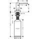 Дозатор кухонний Hansgrohe A71 500 ml врізний Matt Black 40468670