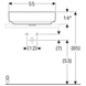Умывальник Geberit Variform 55x40 500.779.01.2, Белый