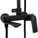 Душевая система Rea Avalon black с изливом REA-P8811, Черный матовый