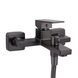 Змішувач для ванни Qtap Gemini (з душовим гарнітуром) QTGEM259GMB45684 Gunmetal Black PVD, Шліфований чорний хром