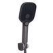 Змішувач для ванни Qtap Gemini (з душовим гарнітуром) QTGEM259GMB45684 Gunmetal Black PVD, Шліфований чорний хром