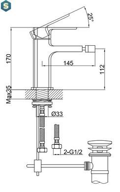 Смеситель для биде Kohlman Foxal chrome QB130F, Хром