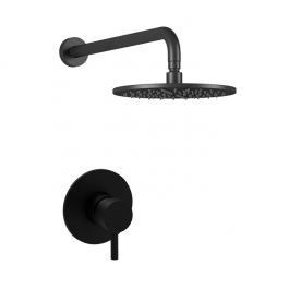 Душова система для ванни Paffoni Shower верхній душ &Oslash;225 мм black matt KITLIG011NO, Черный матовый