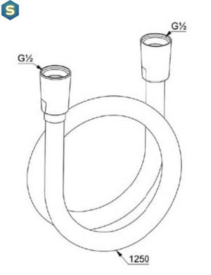 Душовий шланг Kludi Suparaflex 1250 DN 15 white 610719100