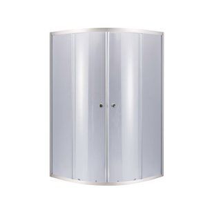 Душова кабіна Lidz Latwa SC90x90.SAT.HIGH.GR, скло тоноване 4 мм без піддона, Хром матовий, Універсальна, тонованний