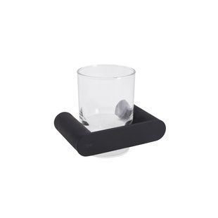 Стакан с держателем Qtap Scorpio настенный QTSTK6102103B Black (Sklenka), Черный матовый