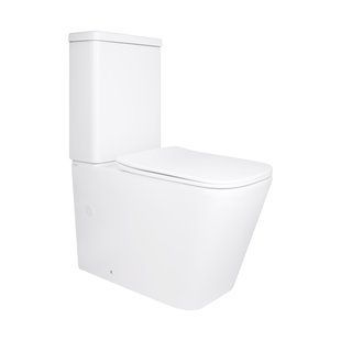 Унитаз напольный Qtap Stenava Rimless безободковый с сиденьем Soft-close White QT27228303W, Белый