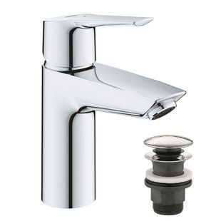 Смеситель для раковины Grohe QuickFix Start S-Size 23551002 с донным клапаном, Хром